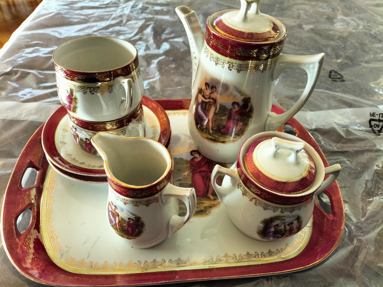 vintage theeservies voor 2, Ophalen