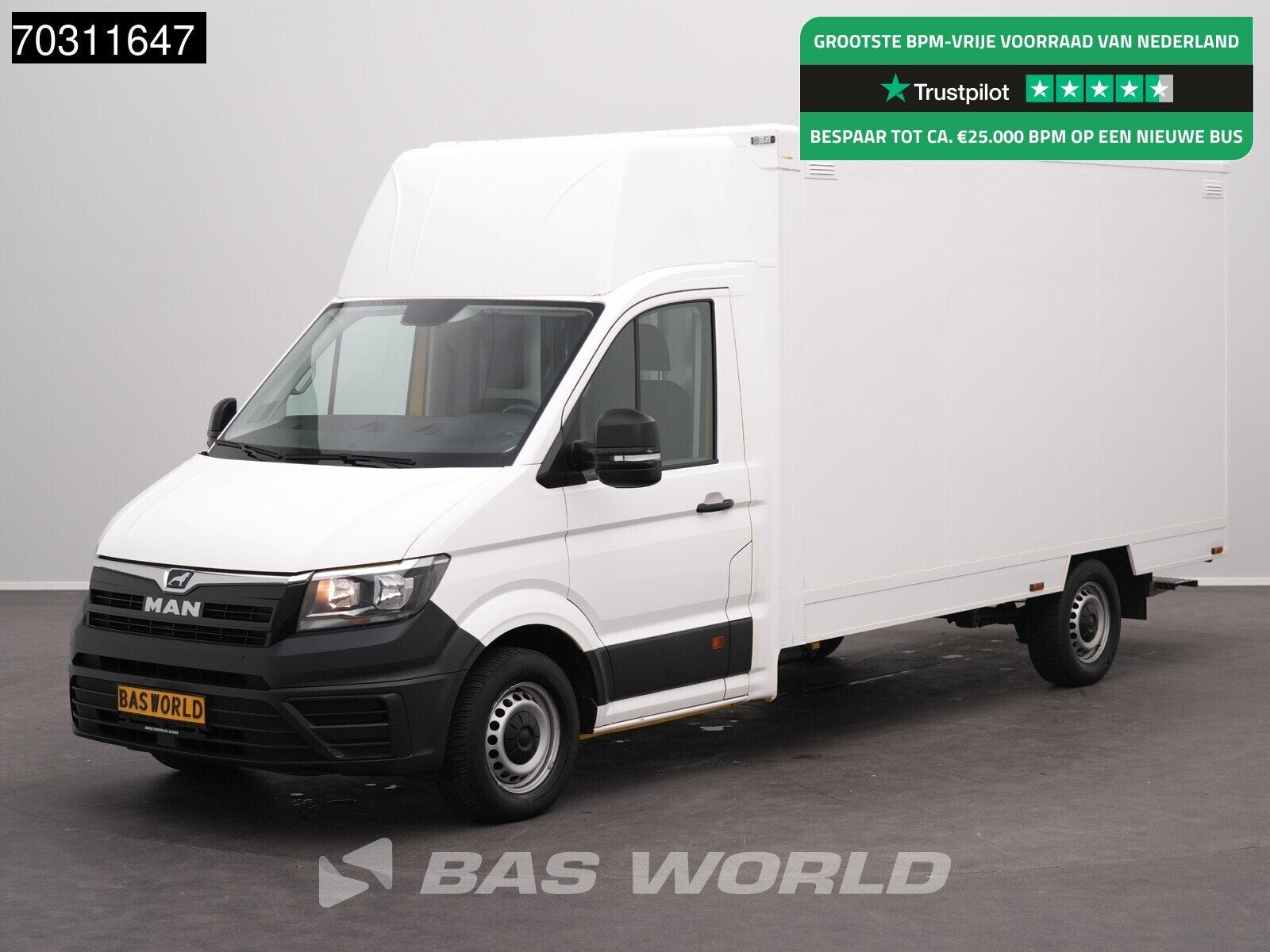MAN TGE 3.100 433cm Bakwagen Achterdeuren Zijdeur Camera Eur, Auto's, Stof, Gebruikt, Euro 6, 4 cilinders