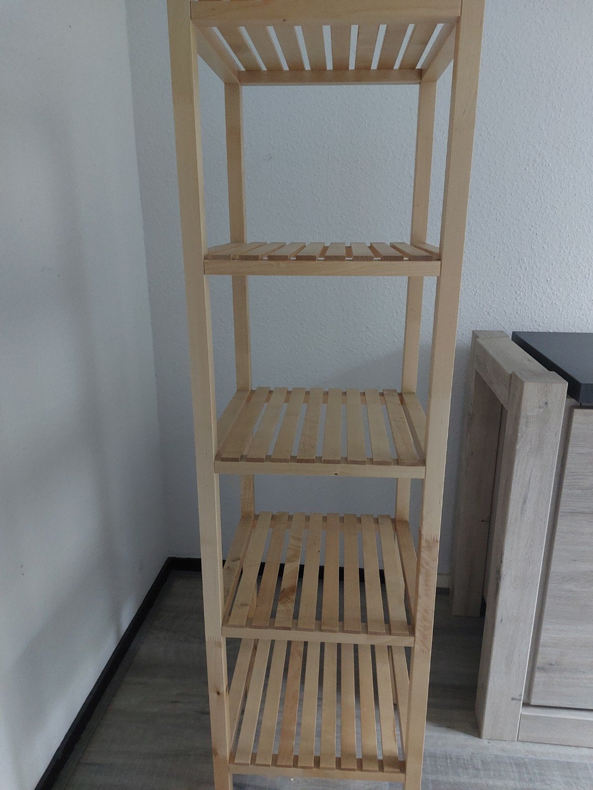 Houten badkamerrek / opbergrek, Ophalen, Zo goed als nieuw