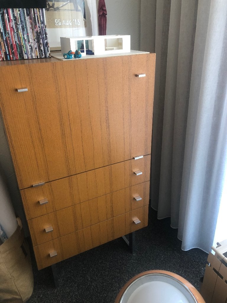 Leuk vintage retro secretaire barkastje ladekastje Meurop, Ophalen, Minder dan 50 cm, Gebruikt, Minder dan 100 cm