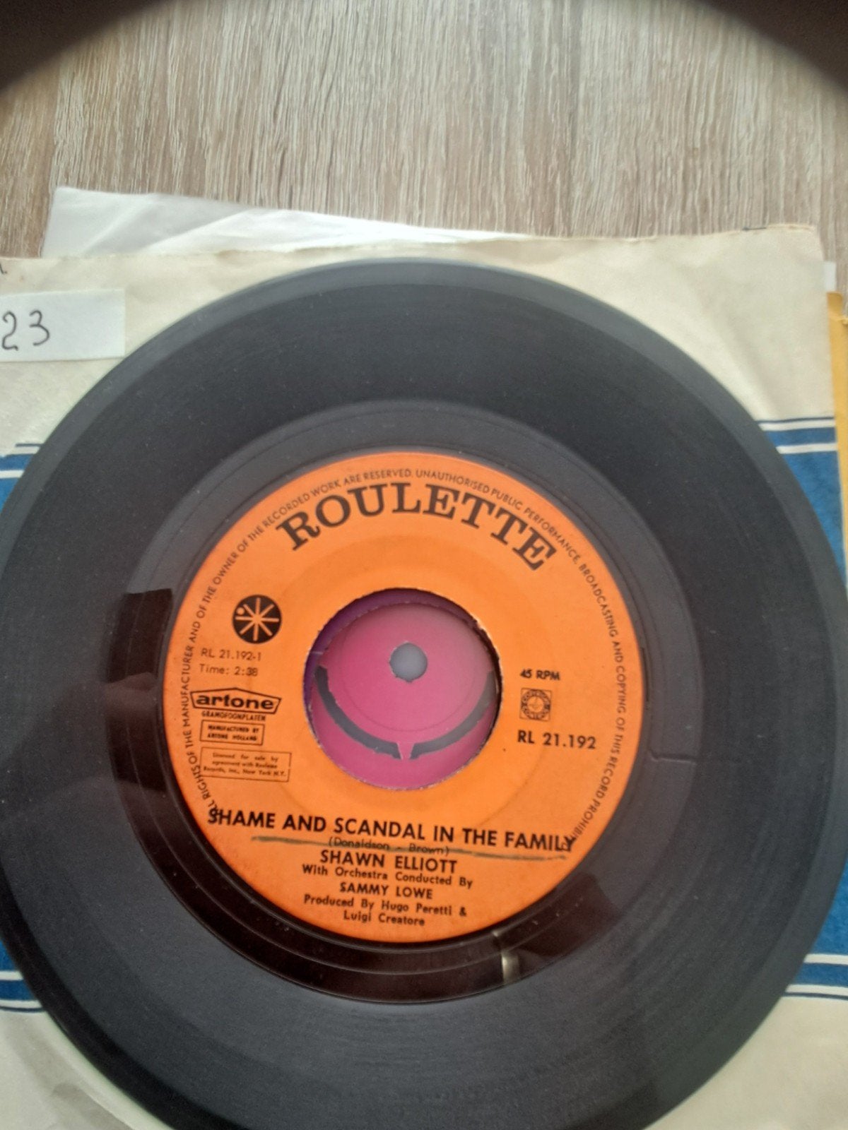 Shawn Elliott -Shame and Scandal in the Family Vinyl Single, Gebruikt, 7 inch, Ophalen of Verzenden, Pop