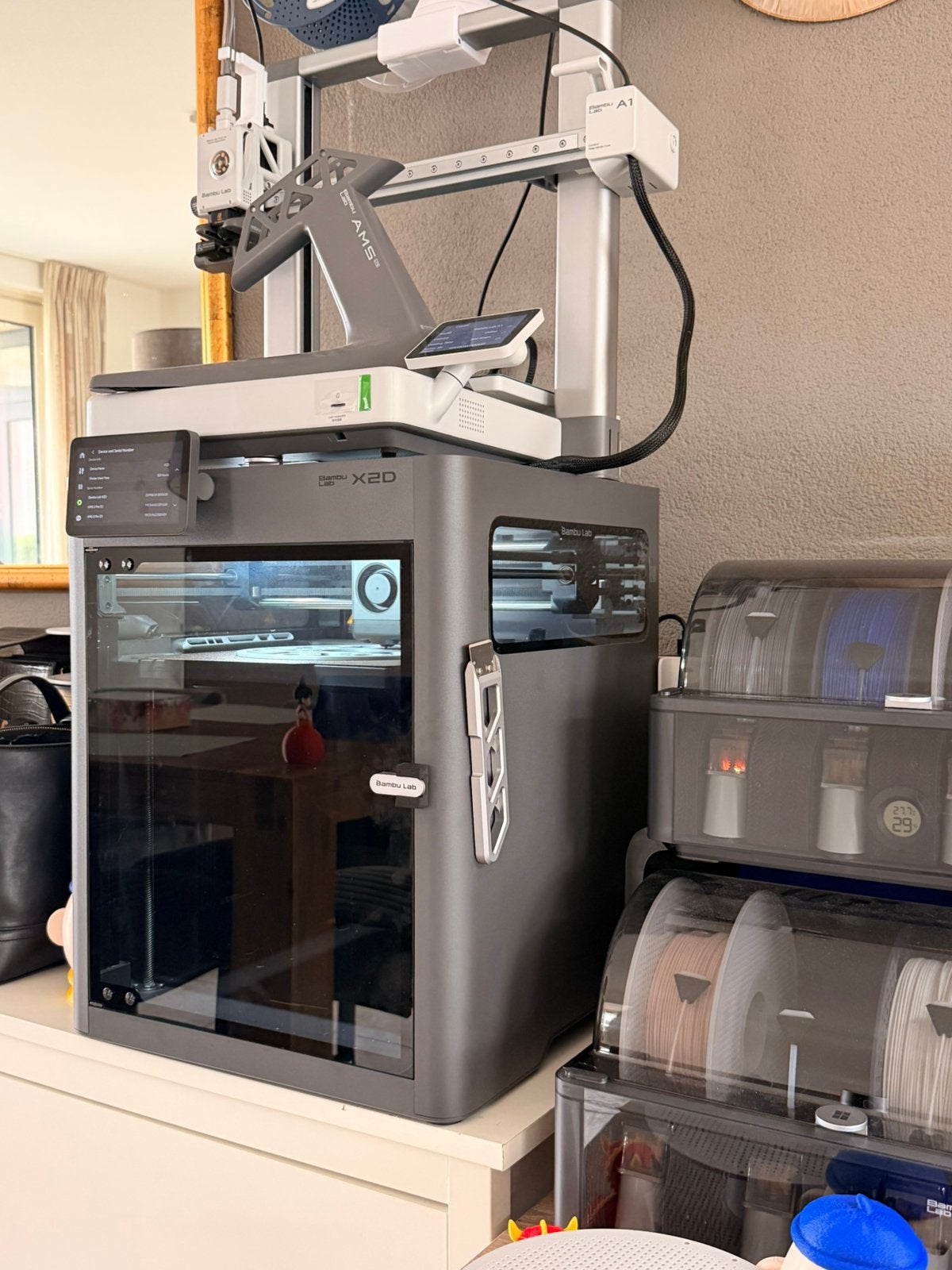 Bambu Lab X2D + 1x AMS 2 pro, Ophalen, Zo goed als nieuw