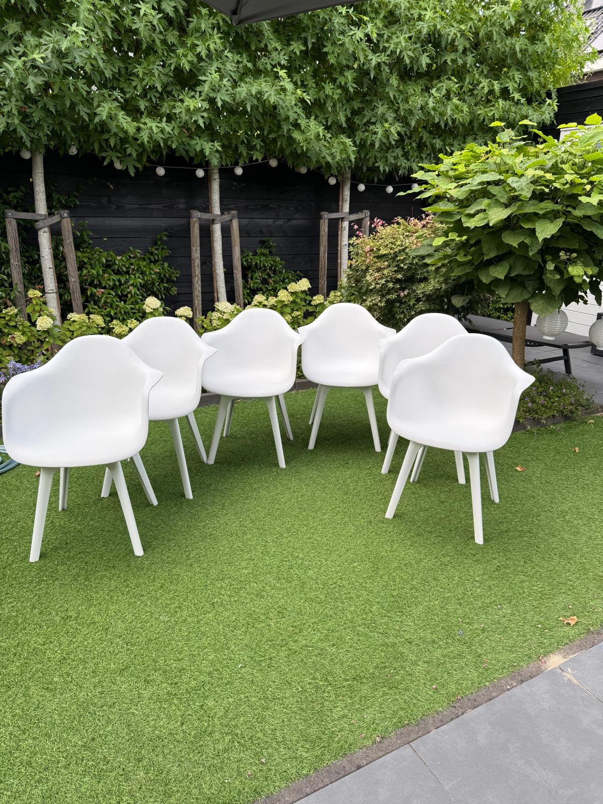 Kunststof kuipstoelen voor buiten, Tuin en Terras, Tuinstoelen, Ophalen, Gebruikt, Kunststof