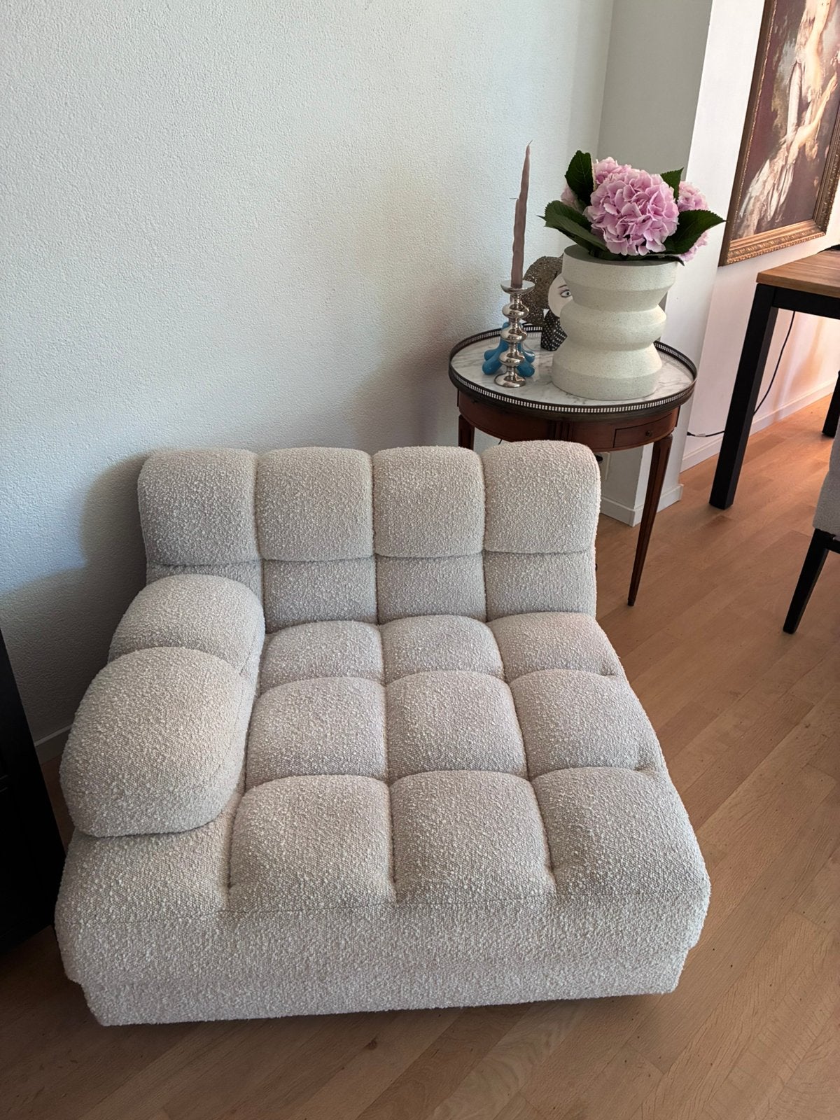 Eichholtz Dean Modular Sofa – Right | Bouclé Cream, Ophalen, Gebruikt, Tweepersoons, 75 tot 100 cm