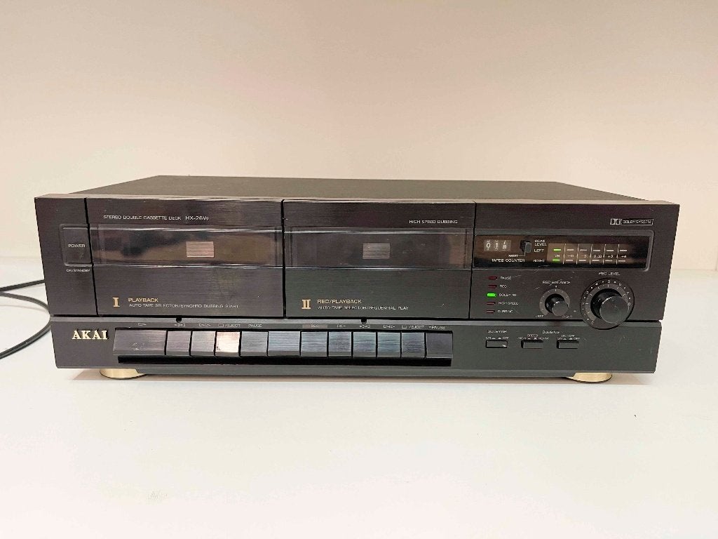 Akai HX-26W Stereo Double Cassette Deck, Audio, Tv en Foto, Dubbel, N, N, Tape counter