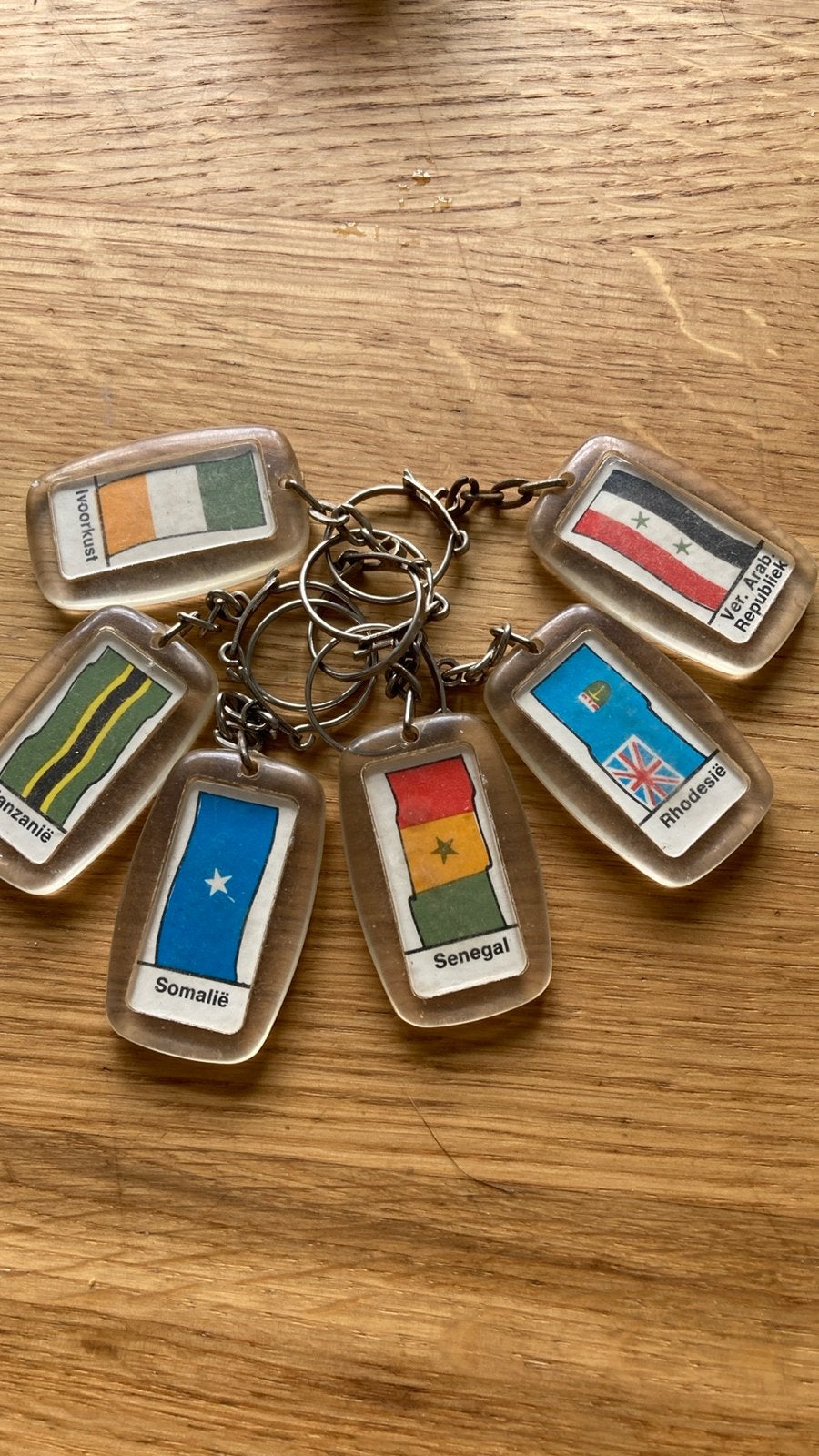 Vintage Kahrel Koffie sleutelhangers - Afrikaanse vlaggen, Ophalen of Verzenden, Gebruikt, Stad of Land