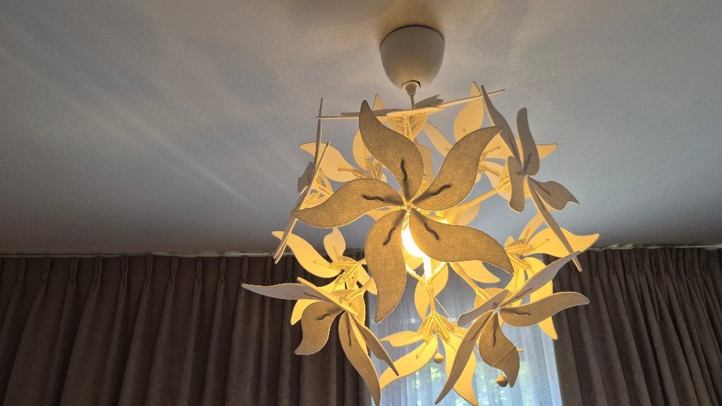 Hanglamp, Ophalen, Zo goed als nieuw, Textiel, E27 (groot)