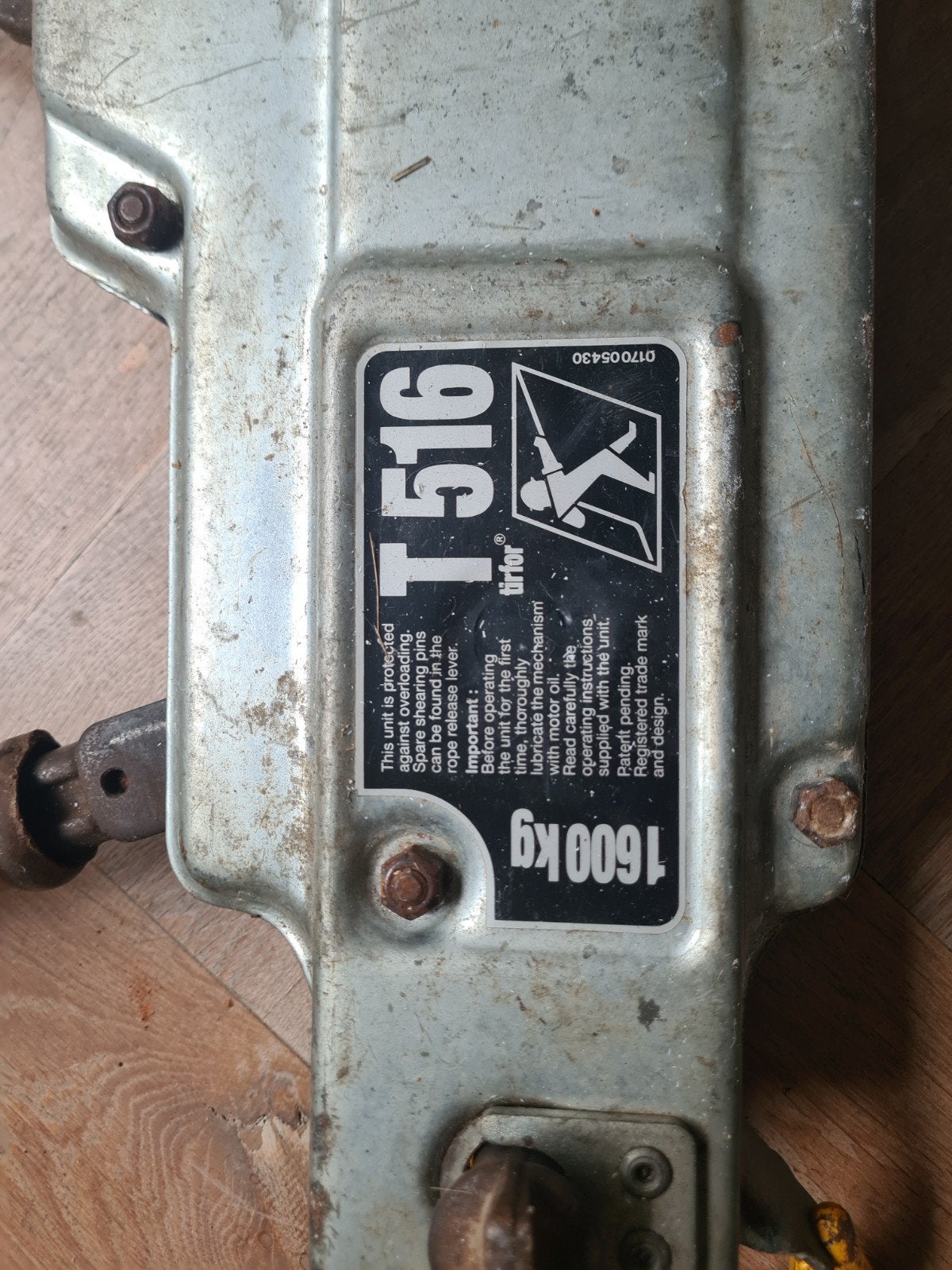 Tirfor T 516 Handlier met staalkabel - 1600 kg, Ophalen of Verzenden, Gebruikt, Handmatig