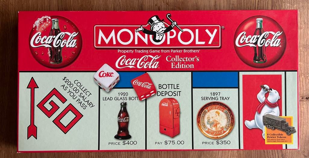 Coca Cola, monopoly, collectors editie, 1999, ongebruikt, Drie of vier spelers, Ophalen of Verzenden, Nieuw