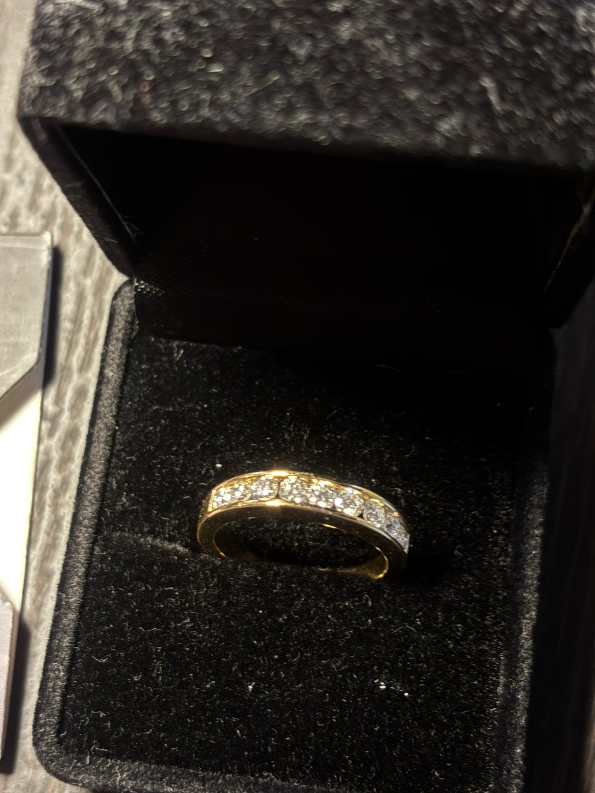 Gouden ring 18k met 9 diamanten, Ophalen, Zo goed als nieuw, Goud, Dame