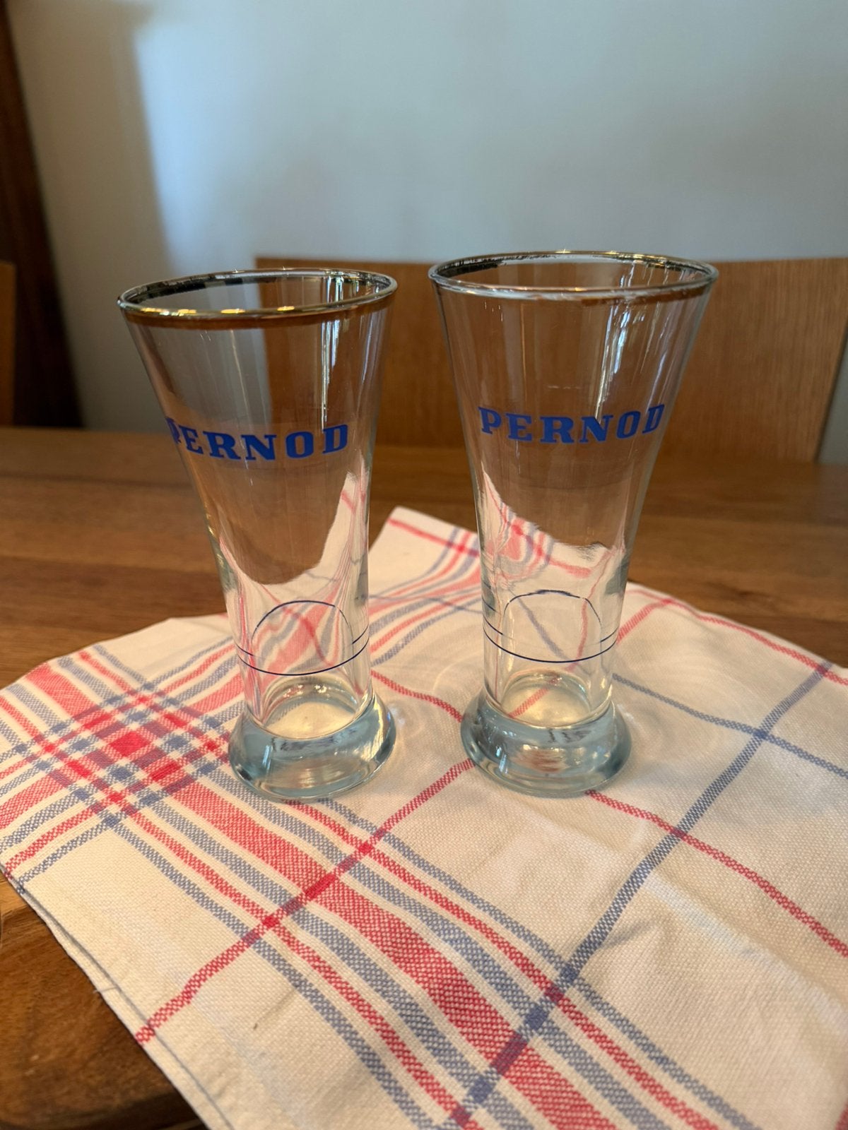 2 vintage pastisglazen, Verzamelen, Glas en Borrelglaasjes, Ophalen of Verzenden, Gebruikt, Overige typen