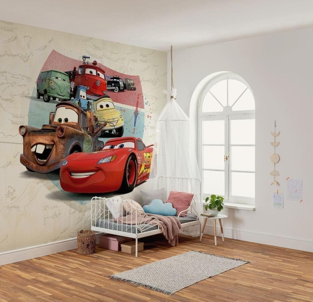 Disney Cars Vlies Behang - 250x250 cm - Gratis Verzending, Verzenden, Vliesbehang, 5 tot 10 m², Komar