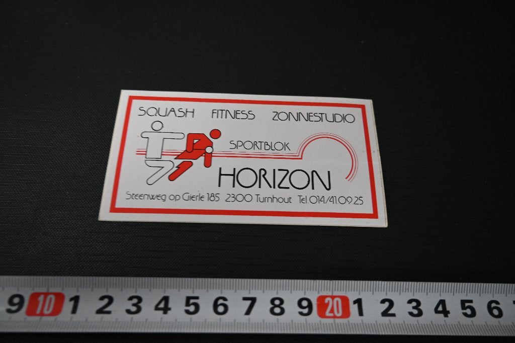 sticker België Turnhout Sportblok HORIZON Squash Fitness, Ophalen of Verzenden, Zo goed als nieuw