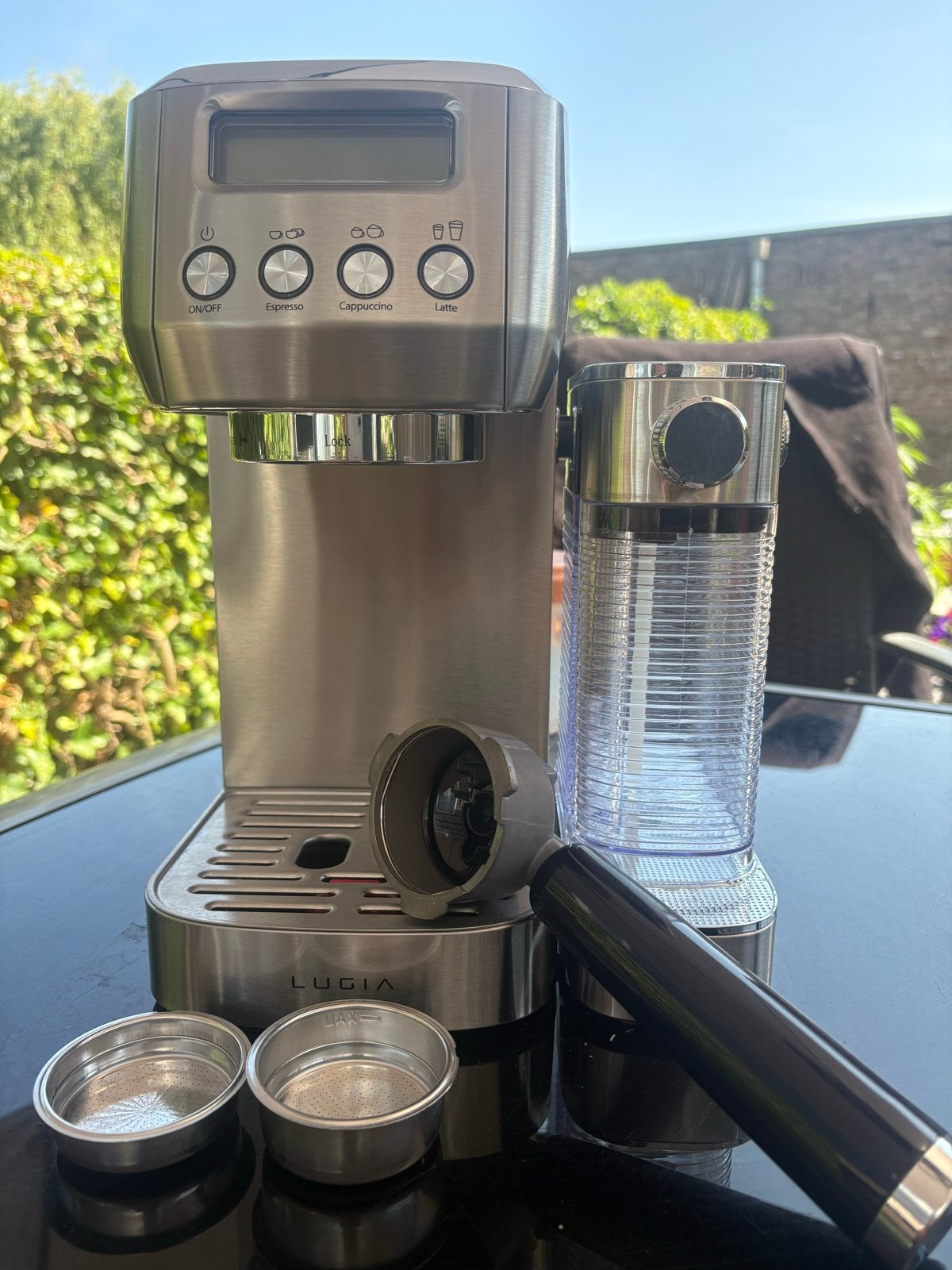 Lugia Piston Espressomachine - Nieuwstaat, Compleet!, Espresso apparaat, Gemalen koffie, Zo goed als nieuw, 2 tot 4 kopjes