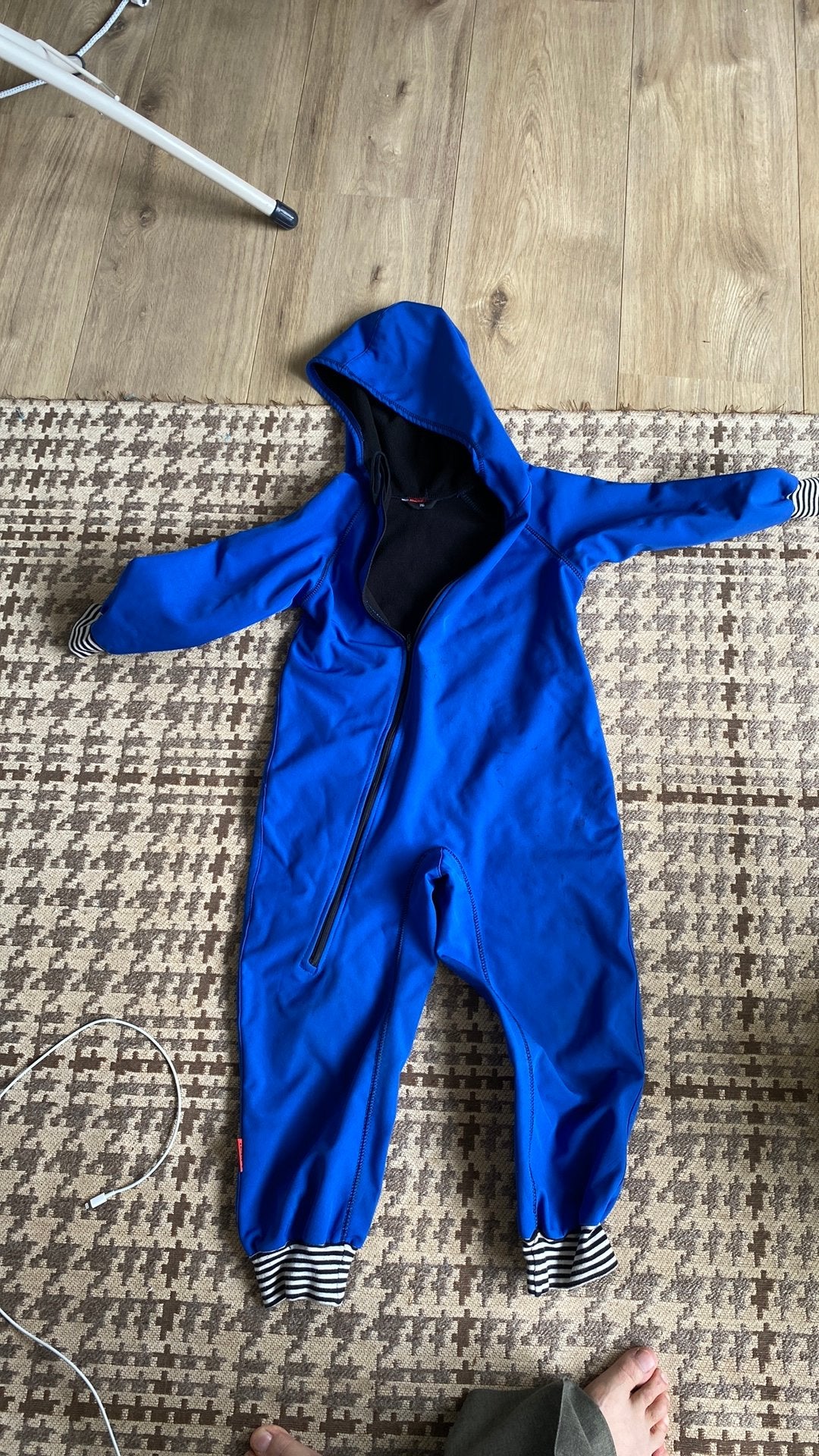 Ielm buitenpak / regenpak, blauw, maat 116 met capuchon, Ophalen of Verzenden, Gebruikt, Jongen of Meisje, Overige typen