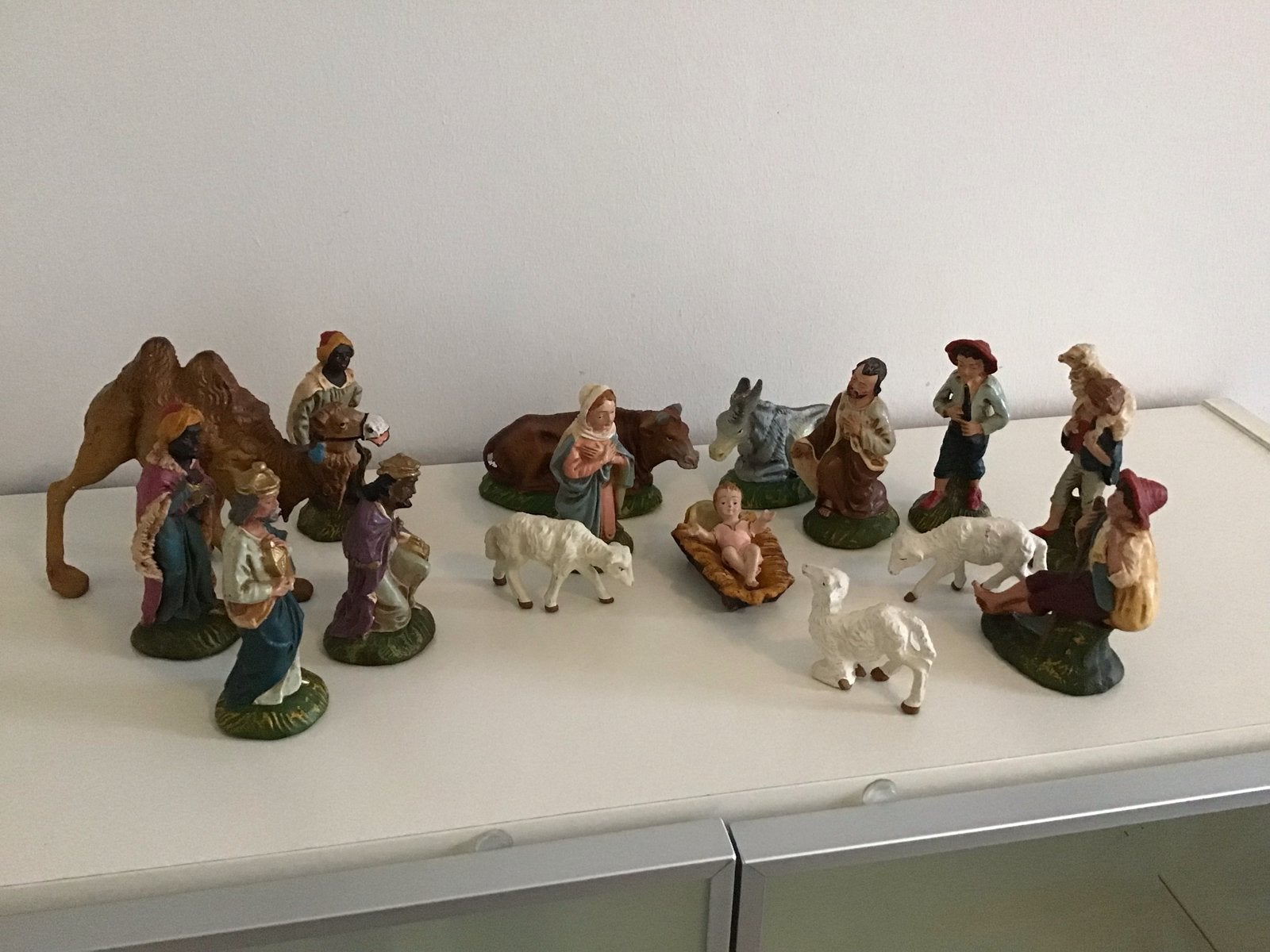 Vintage kerststal, Ophalen of Verzenden, Gebruikt