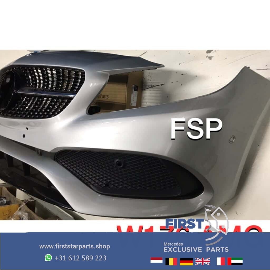 W176 Facelift AMG Bumper 2013-2019 zilver grijs Mercedes Voo, Gebruikt, -, Voor, Ophalen of Verzenden