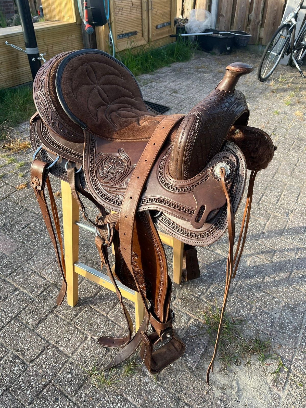Edix Oakley western boomloos 18 inch  compleet, Ophalen, Zo goed als nieuw, Dressuur