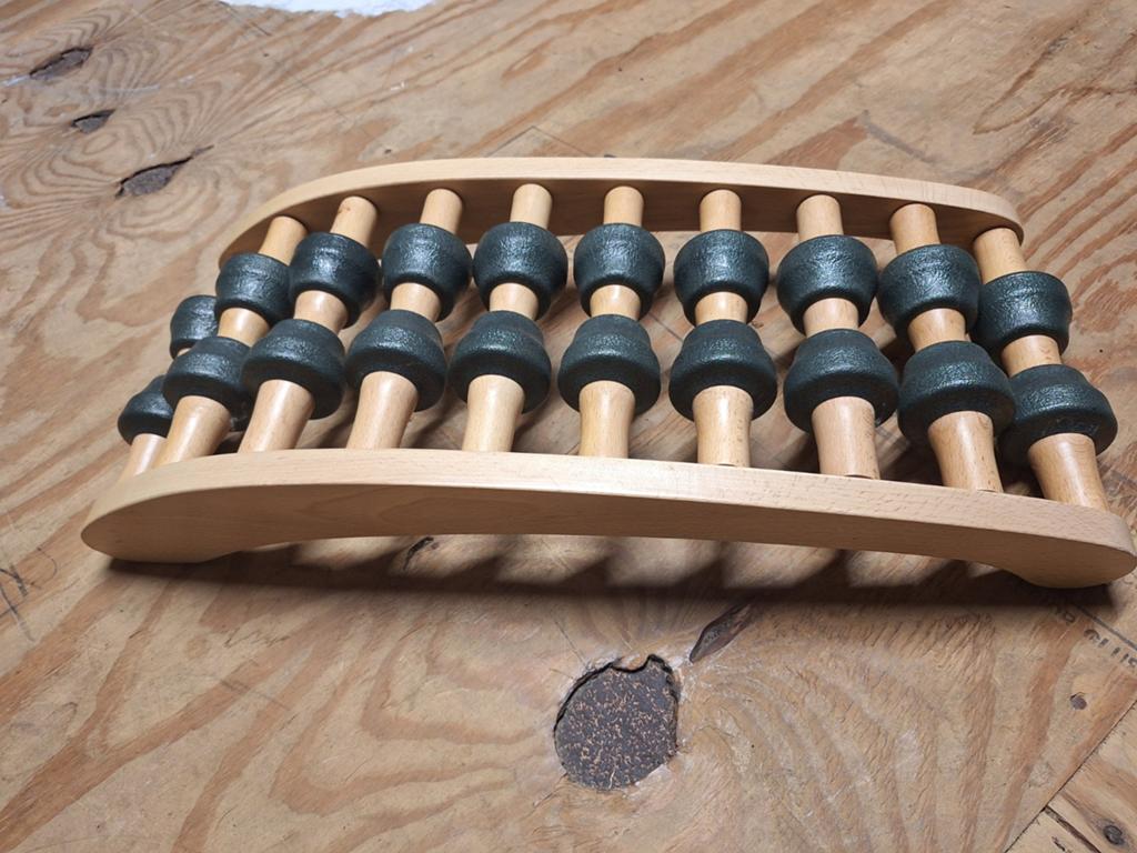 Houten backstretcher / Massageroller, Sport en Fitness, Ophalen of Verzenden, Zo goed als nieuw, Apparaat