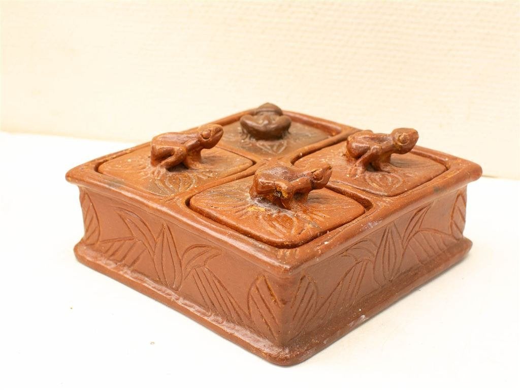 vintage indonesia sasak pottery pot 33109, Gebruikt, Rond, Ophalen of Verzenden, Aardewerk