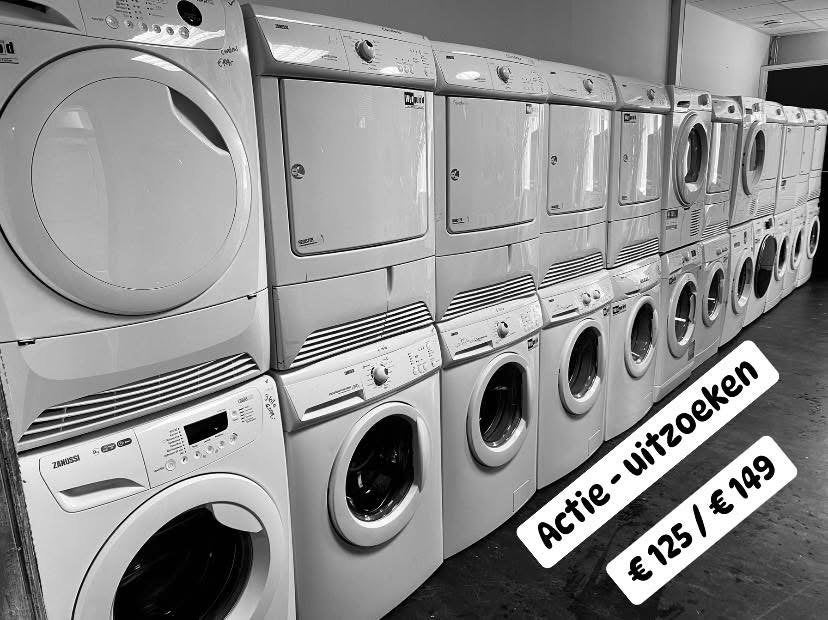 Wasdrogers | Refurbished | garantie | ism Wytguod | open, Ophalen, 6 tot 8 kg, Zo goed als nieuw, 85 tot 90 cm