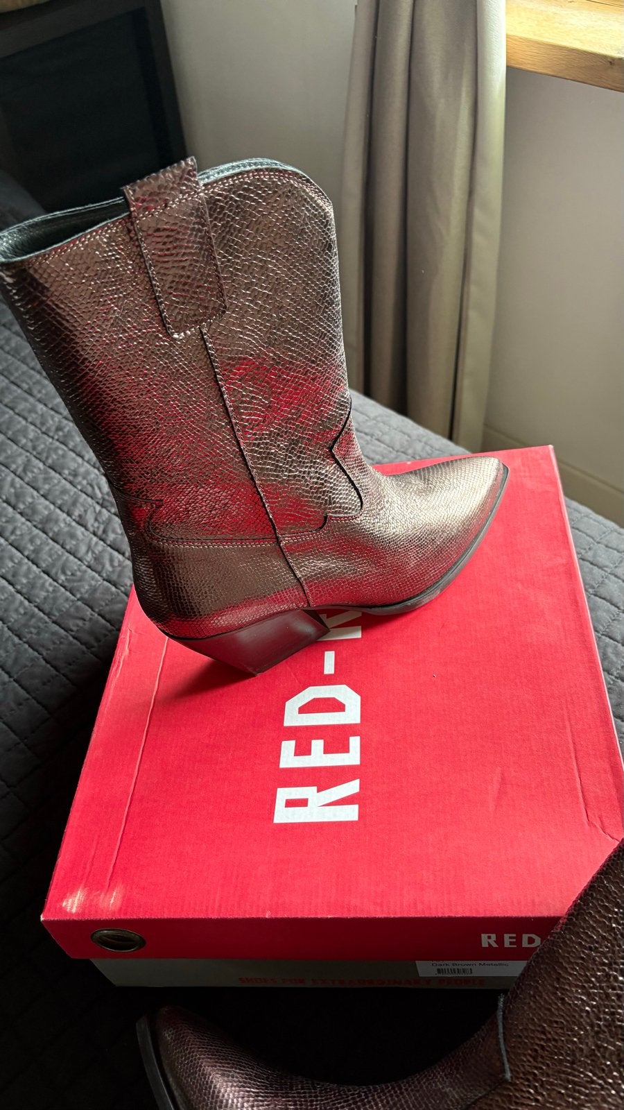 RED-RAG Cowboylaarzen - Dark Brown Metallic, Ophalen of Verzenden, Nieuw, Bruin, Lage of Enkellaarzen
