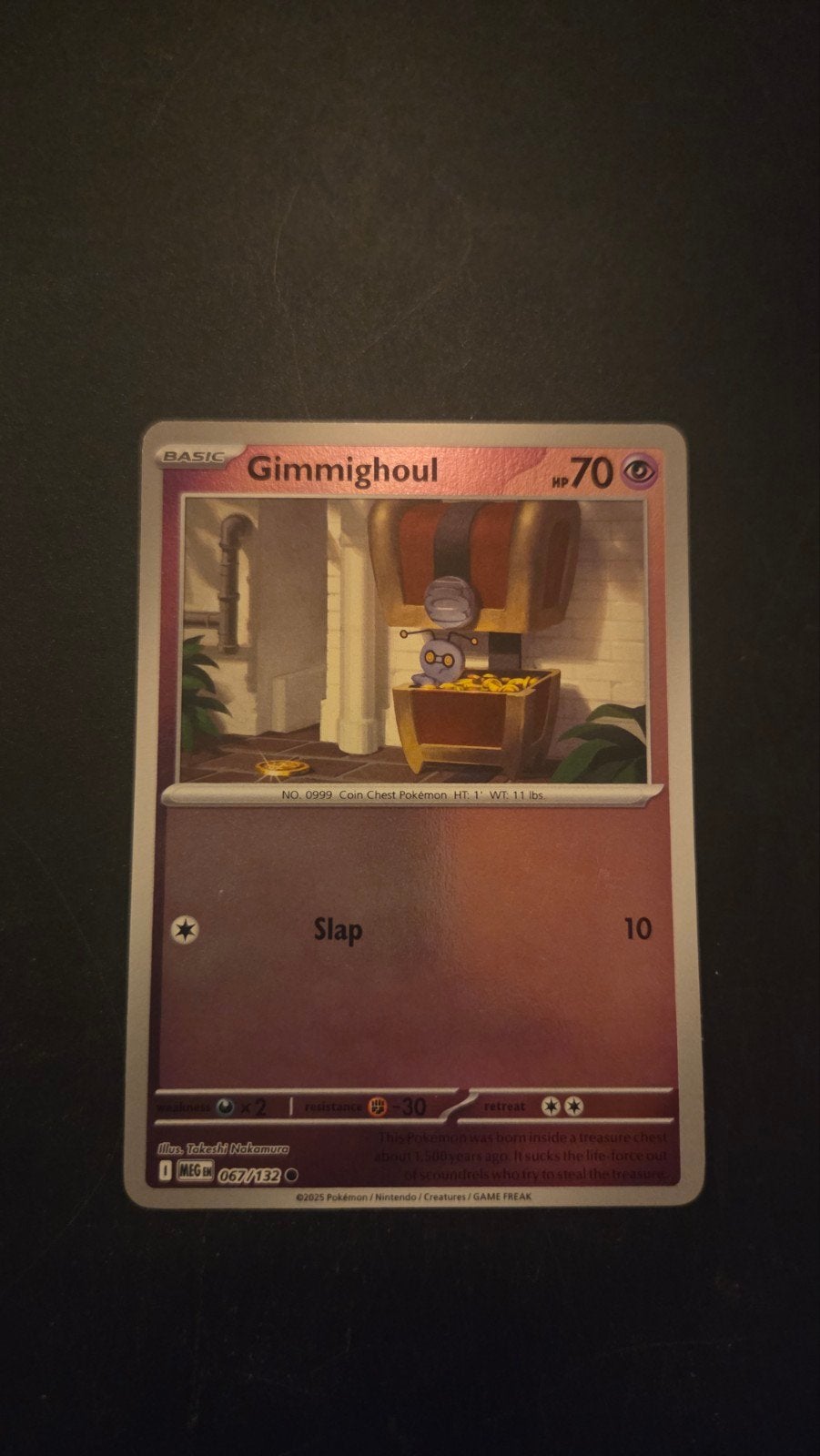 Gimmighoul 067/132 Reverse Holo (Mega Evolution), Verzenden, Zo goed als nieuw, Losse kaart, Foil
