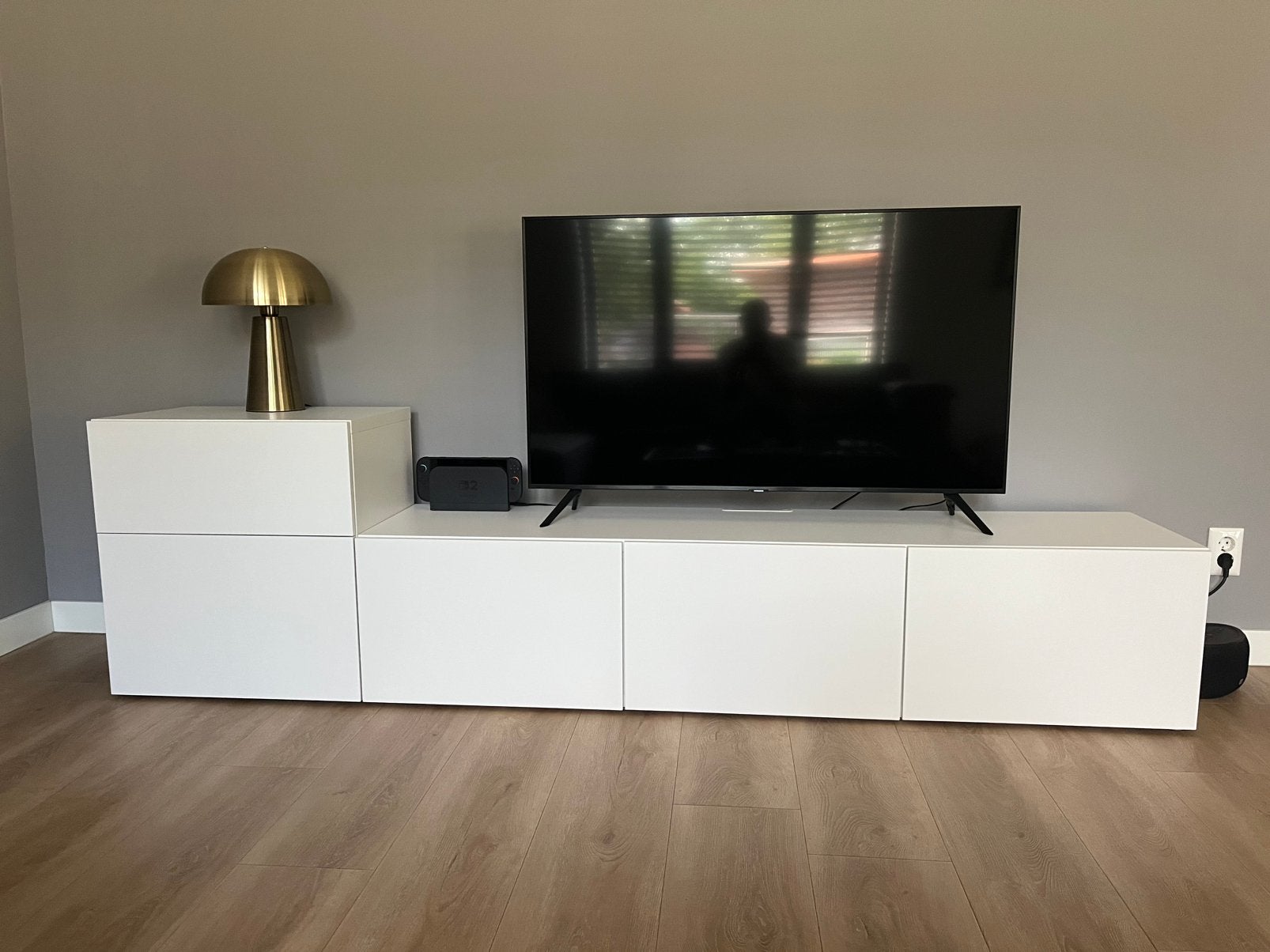 Besta tv meubel 240 cm breed, Ophalen, Overige materialen, Zo goed als nieuw, 200 cm of meer