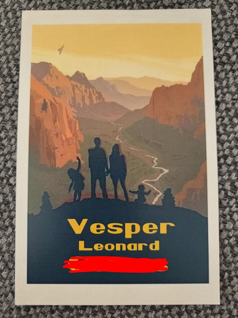 Rocky Mountains achtige kaart, Ophalen of Verzenden, 2000 tot heden, Geboortekaartje