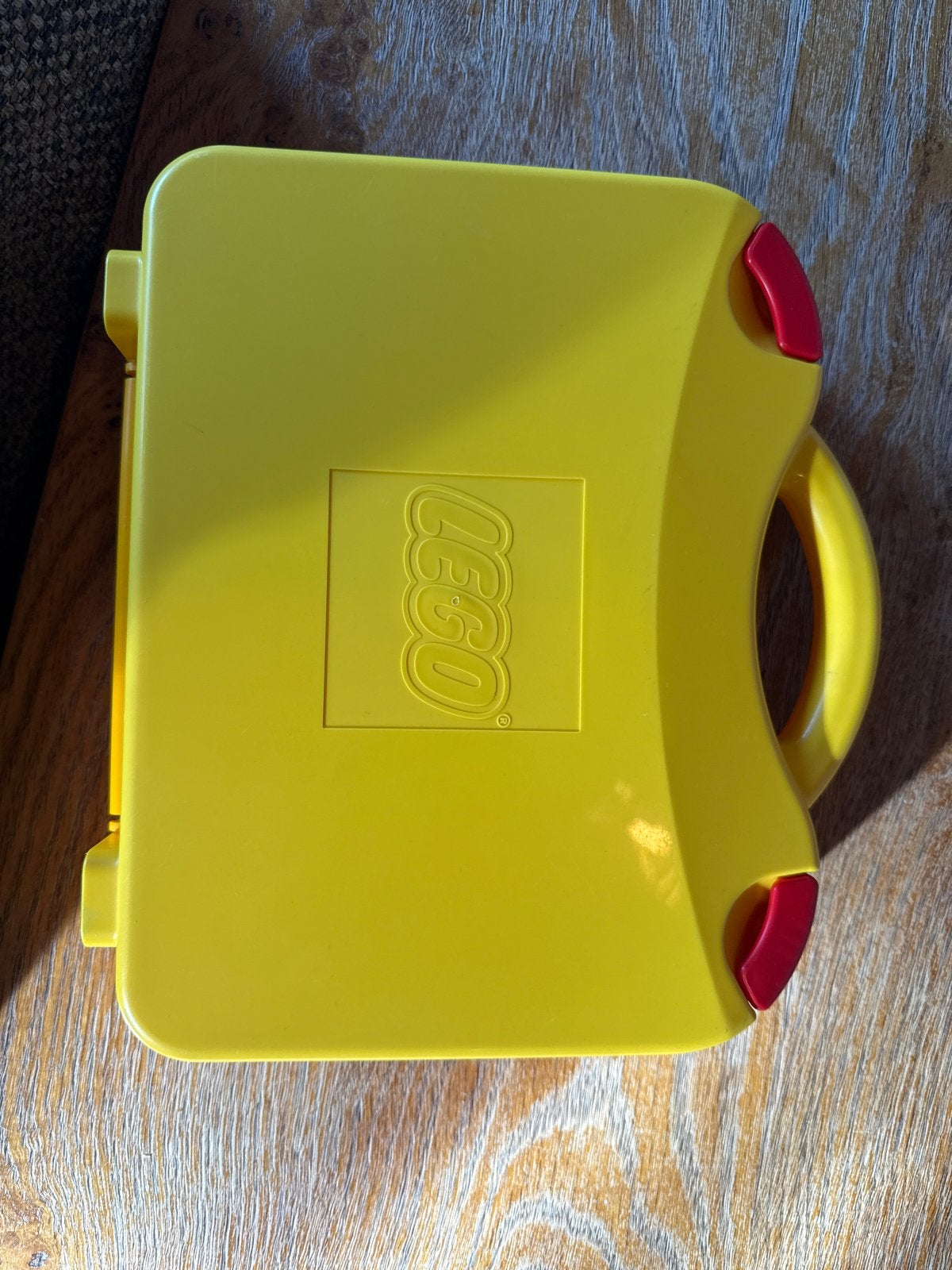 LEGO opbergkoffer geel met handvat, Ophalen of Verzenden, Gebruikt, Overige merken