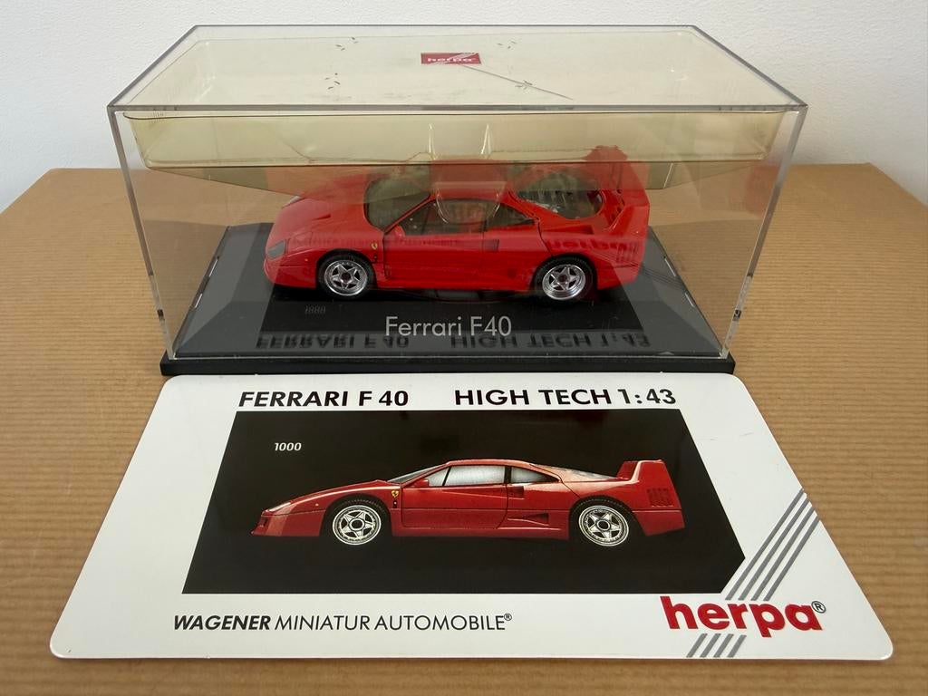Herpa Collection Ferrari F40 Schaal 1:43, Ophalen, Zo goed als nieuw, Auto, Overige merken