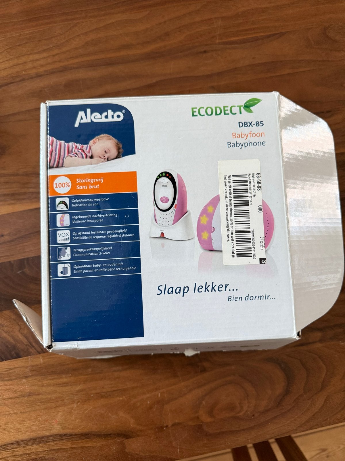 Alecto DBX-85 Babyfoon - Roze, Ophalen of Verzenden, Zo goed als nieuw, 100 tot 250 meter, Terugspreekfunctie