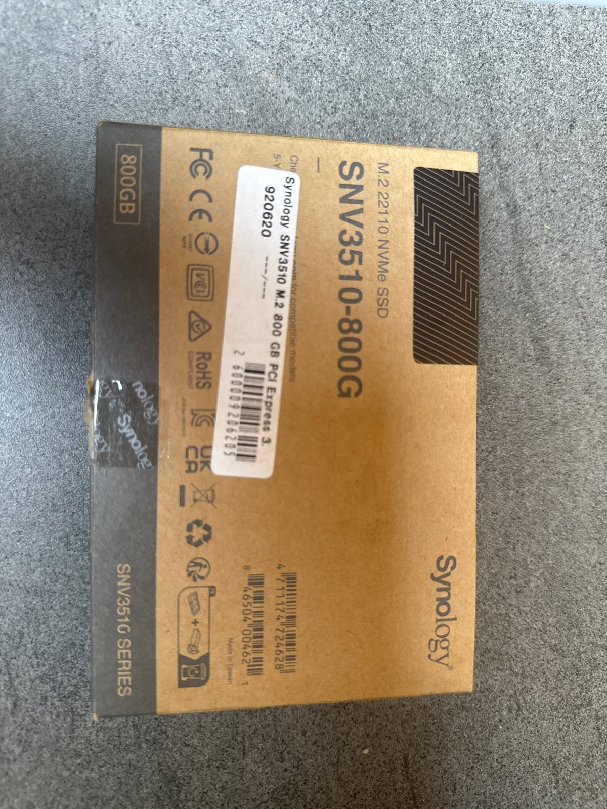 Synology SNV3510-800G M.2 NVMe SSD voor NAS, Computers en Software, Harde schijven, Intern, Server, SSD, Nieuw