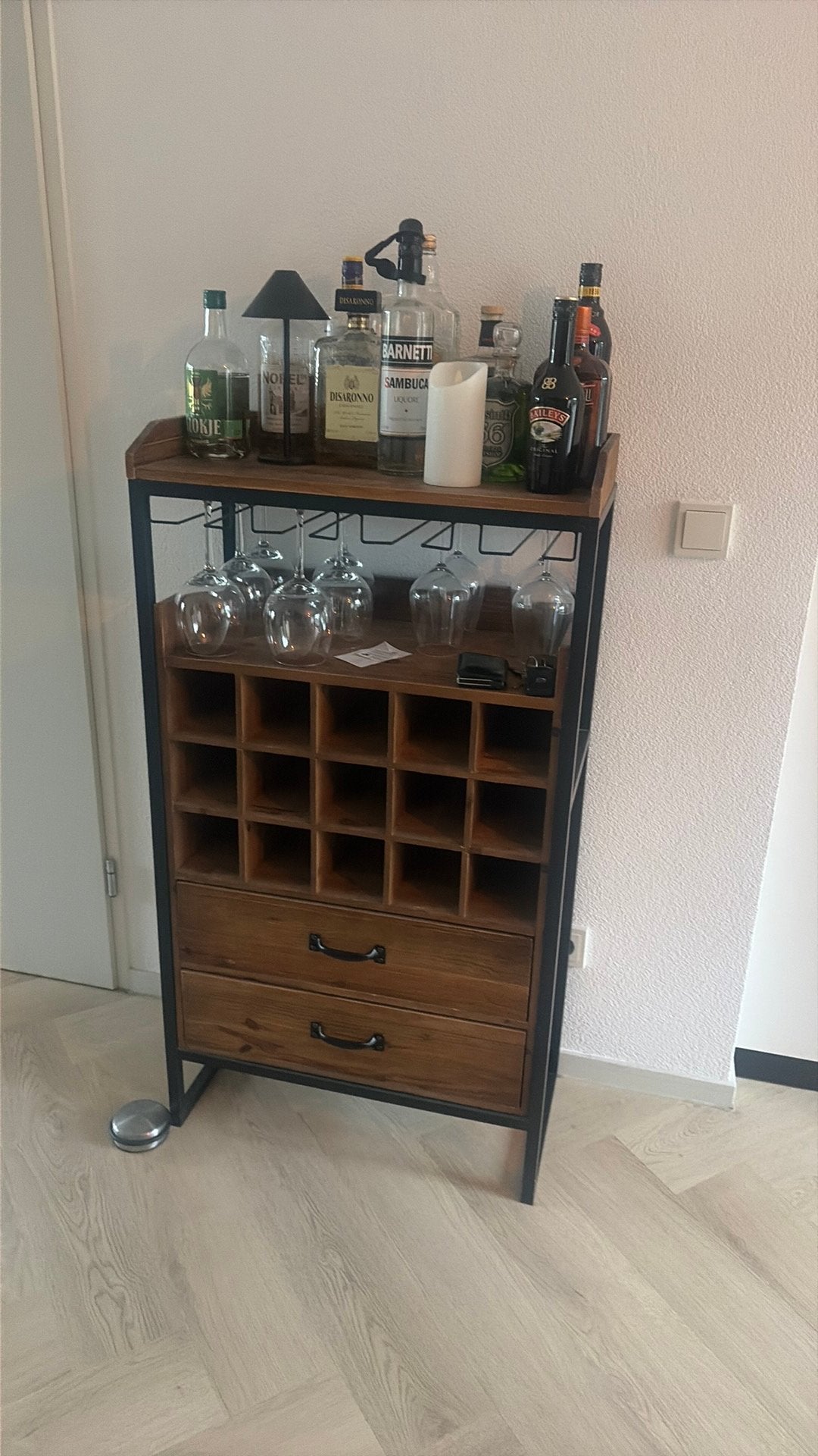 Dranken kabinet kastje, Ophalen, Zo goed als nieuw, Hout, Minder dan 5 flessen