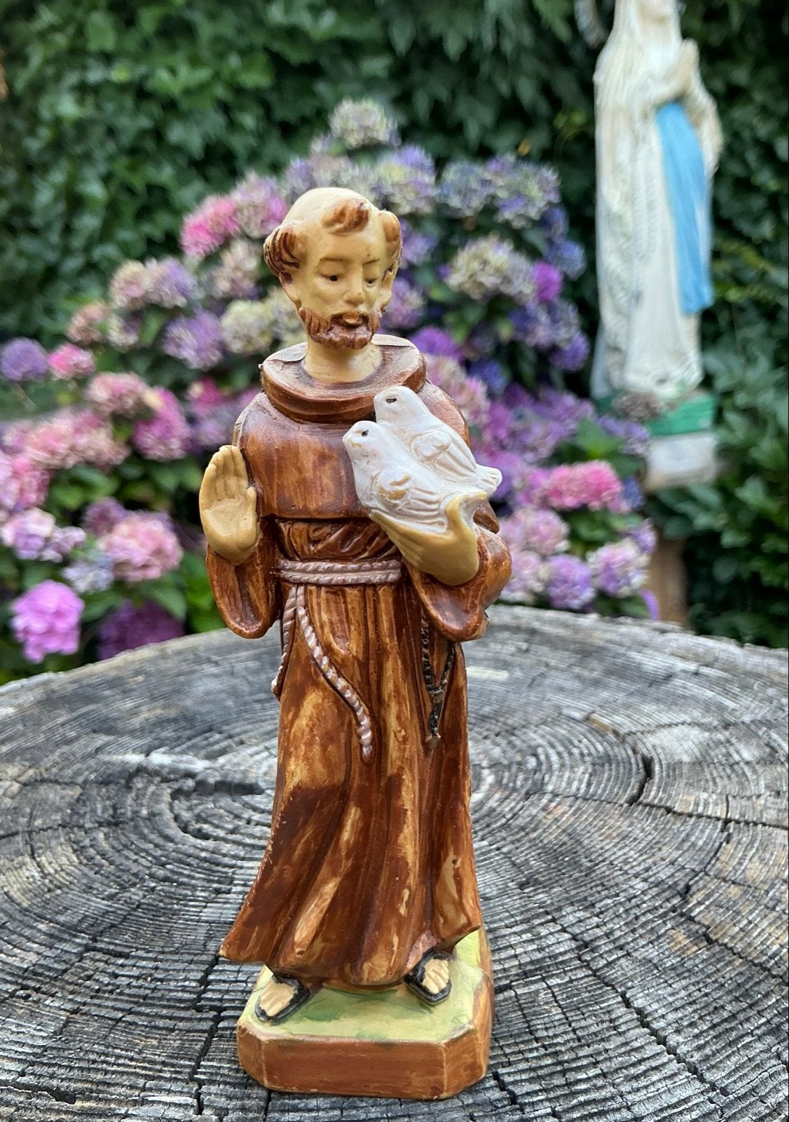 Vintage heilige beeldje ❤️ St. Franciscus van Assisi, Verzamelen, Ophalen of Verzenden, Gebruikt, Beeld(je)