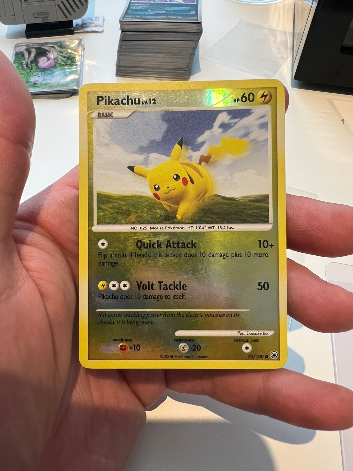 Pikachu reverse 70/100, Ophalen of Verzenden, Zo goed als nieuw