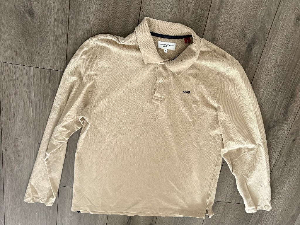 Mooie polo van Mc Gregor originele geen namaak, Maat 52/54 (L), McGregor, Beige, Ophalen of Verzenden