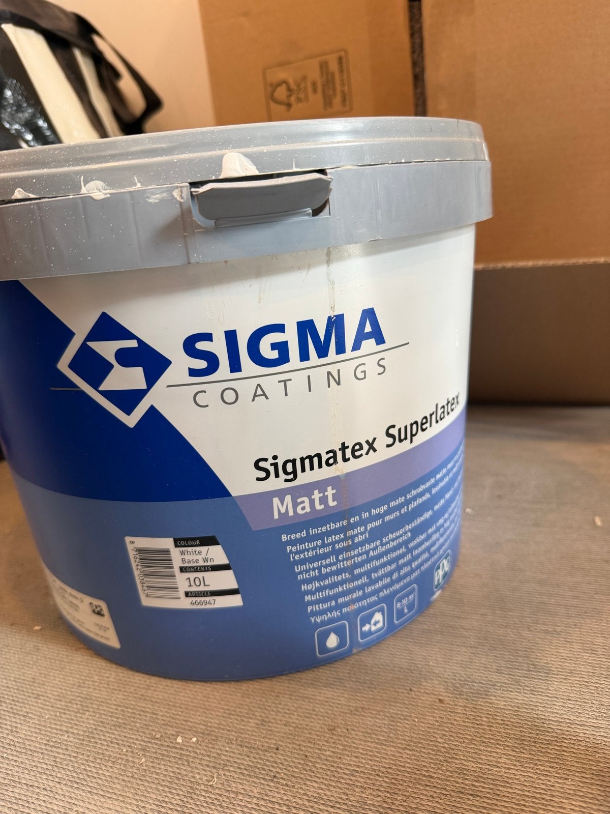 Sigma Superlatex Matt - Gentle Stone 10L, Ophalen, 5 tot 10 liter, Nieuw, Verf