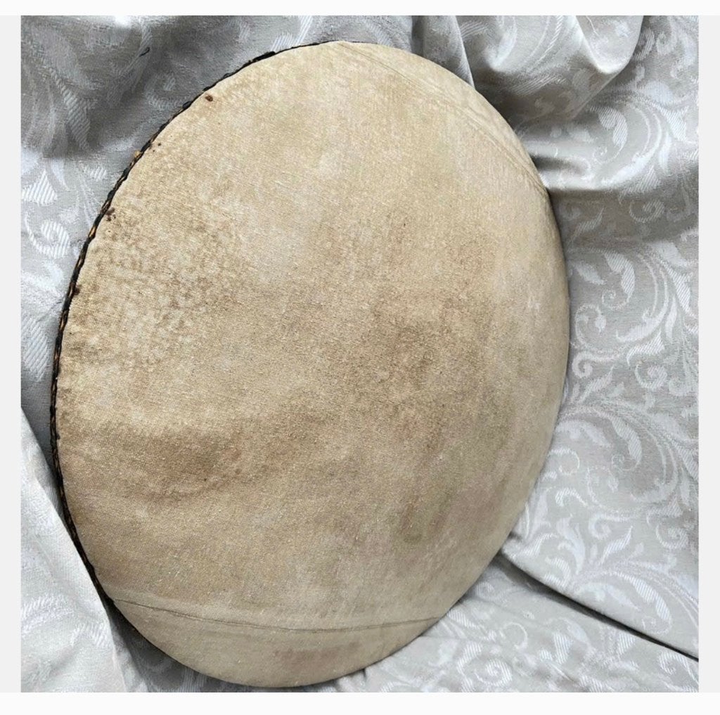XL Antiek groot kantklos kussen 62 cm gevuld met paardenhaar, Antiek en Kunst, Ophalen of Verzenden