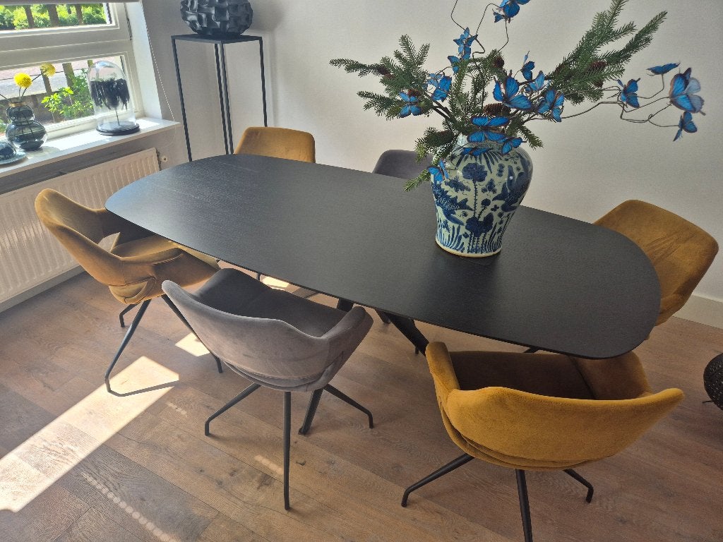 Kas 20 eettafel met 6 stoelen, Ophalen, Deens Ovaal, Eikenhout, 200 cm of meer