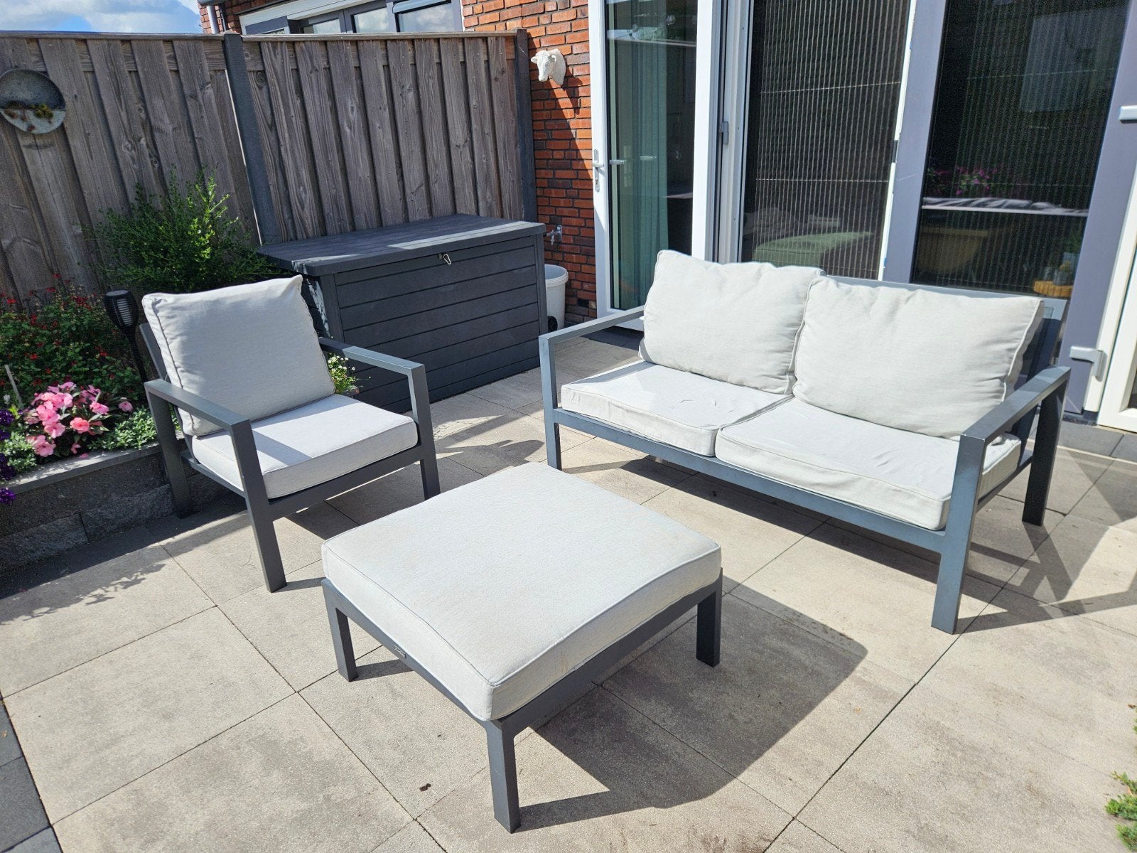 Manifesto Alzano tuinset, Tuin en Terras, Ophalen, Gebruikt, Aluminium, Bank