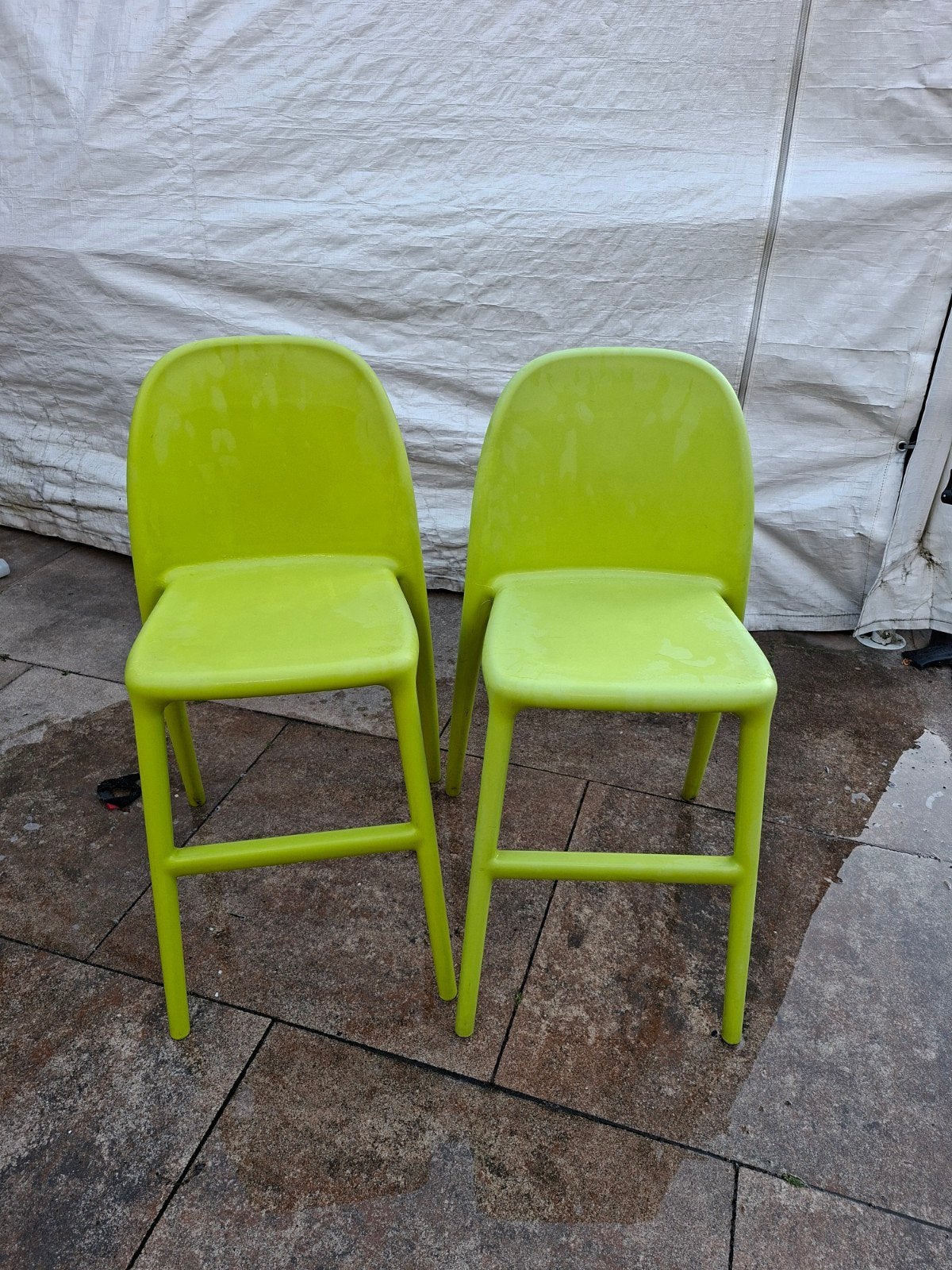 2x IKEA URBAN kinderstoel groen, Ophalen, Gebruikt, Overige typen