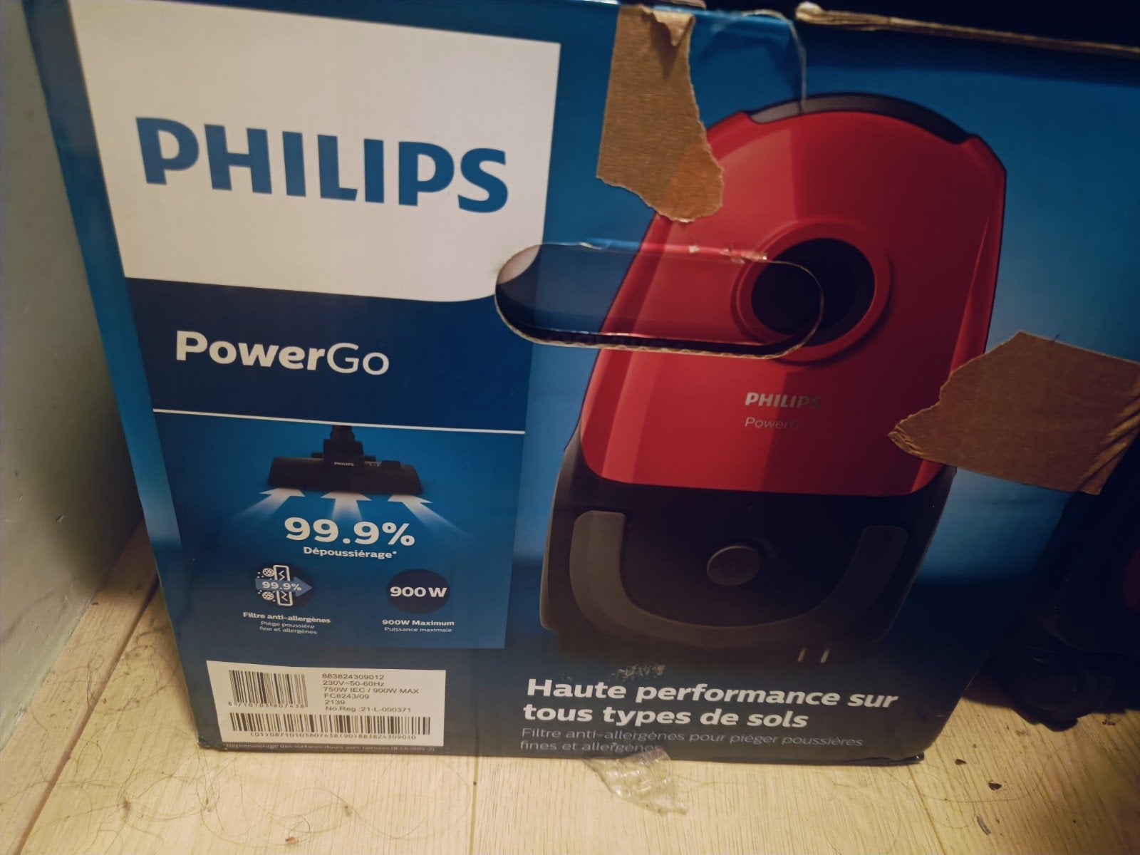 Philips PowerGo Stofzuiger met doos - Zo goed als nieuw, Philips, Zo goed als nieuw, Sledestofzuiger, Minder dan 1200 watt