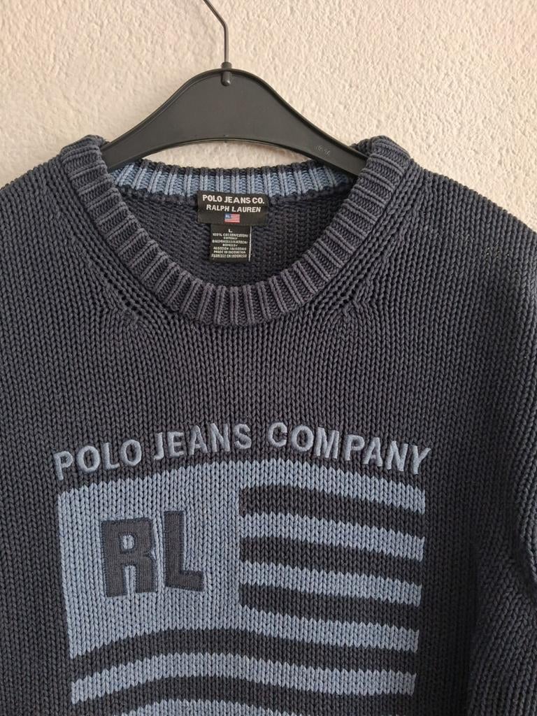 Polo Ralph Lauren  Trui  Maat L, Ophalen of Verzenden, Zo goed als nieuw, Blauw