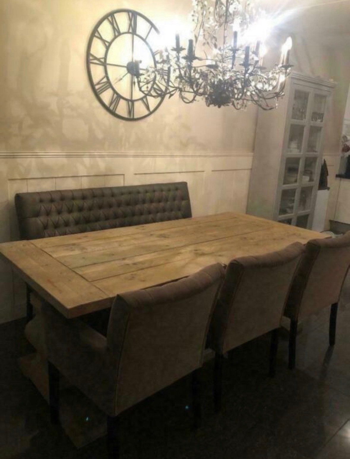 Houten klooster eettafel merk Jorg, Huis en Inrichting, Tafels | Eettafels, Ophalen, 100 tot 150 cm, 200 cm of meer, Kloostertafel