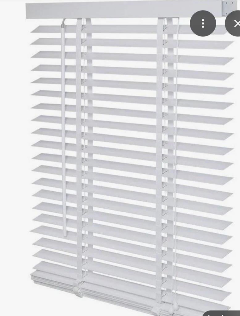 Witte houten Luxaflex jaloezie 213.5x123.5 cm, 5cm lamellen, Huis en Inrichting, Ophalen, Zo goed als nieuw