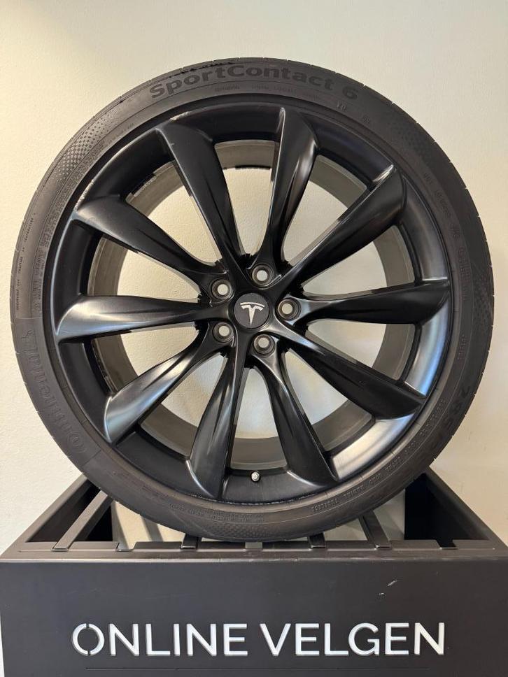 Set 22 inch WSP Tesla Model X 5x120 velgen + Conti Banden, Auto-onderdelen, Banden en Velgen, Banden en Velgen, Zomerbanden, Overige maten