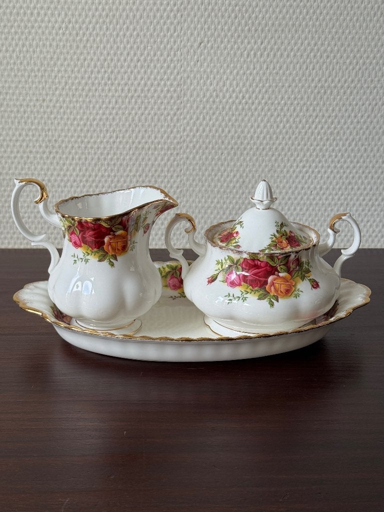 XL Roomstel Royal Albert Old Country Roses, Suikerpot, Ophalen of Verzenden