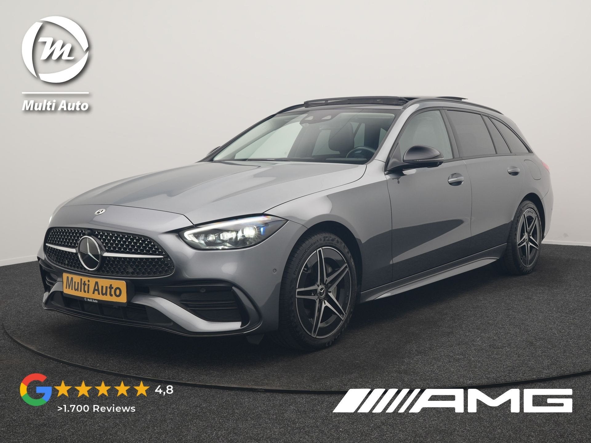 Mercedes-Benz C-Klasse Estate 300 e AMG Line PHEV 313pk Deal, Auto's, Automaat, Dealer onderhouden, Achterwielaandrijving, Zwart