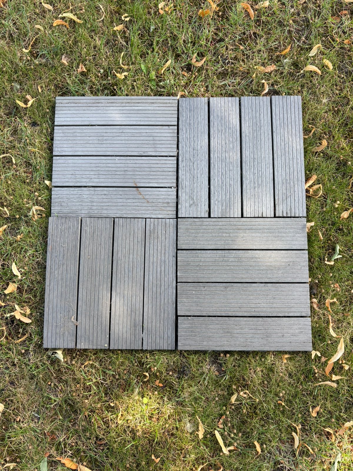Grijze vlondertegels 30x30 cm, Tuin en Terras, Terrasdelen en Vlonders, Ophalen, Gebruikt, Kunststof